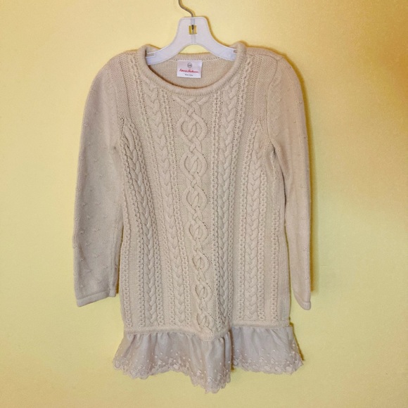 Hanna Andersson Lace Trip Knit Sweater Dress - Picture 7 of 10